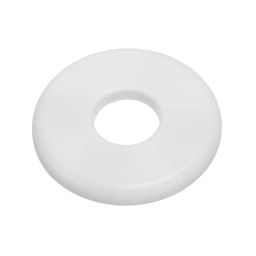 PATIKIL Rohrabdeckung Wand Split Flansch Rohrmanschette 1,10" (28mm), 1 Stück ABS Runde Selbstklebende Rosetten Wasserhahn Armaturen-Abdeckungen für Badezimmer Armatur Dekoration, Weiß von PATIKIL