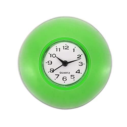 PATIKIL Wanduhr Mini niedlich Badezimmer Küchen Spiegel Saug Wanduhr wasserdichte Quarzuhren Dusche Bad Schlafzimmer grün von PATIKIL