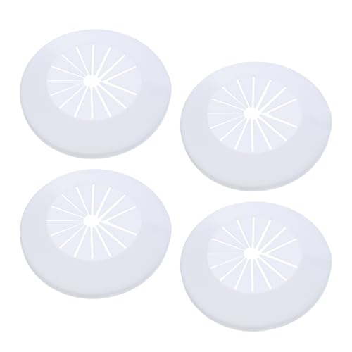 PATIKIL Wasserrohrabdeckung Dekoration Passend für 0,55"-1,77" (14-45mm), 4 Stück Flansch Wasserrohr PP Kunststoff ZierAbdeckung Abflussrohr Heizkörper für Wandrohrrohr Dekor, Weiß von PATIKIL