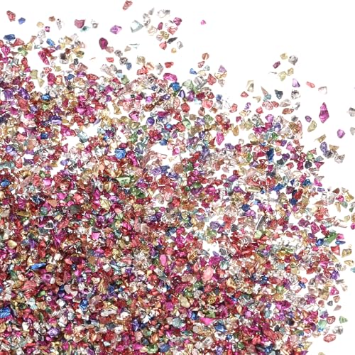 PATIKIL Zerquetschtes Glas Glitzert, 2-4 mm Bunte Unregelmäßige Glasstücke Chunky Glas Glitzert Steine für Nagelkunst DIY Handwerk Schmuck, Mehrfarbig PATIKIL Zerquetschtes Glas Glitzert, 2-4 mm Bunte Unregelmäßige Glasstücke Chunky Glas Glitzert Steine für Nagelkunst DIY Handwerk Schmuck, Mehrfarbig von PATIKIL