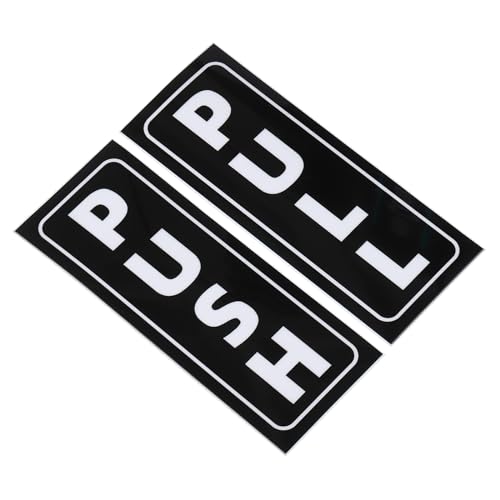 PATIKIL Ziehen Türschild PVC Selbstklebende Wasserdichte Aufkleber Wandmarker für Büro Store Shop Schwarz von PATIKIL
