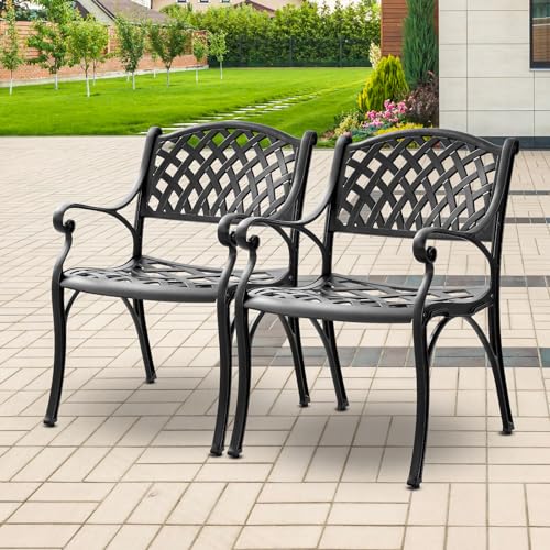 PATIO-IN Esszimmerstühle für den Außenbereich, 2er-Set, Bistrostühle mit Sessel für Terrasse, Hinterhof, Pool, Balkon, 136 kg PATIO-IN Esszimmerstühle für den Außenbereich, 2er-Set, Bistrostühle mit Sessel für Terrasse, Hinterhof, Pool, Balkon, 136 kg von PATIO-IN