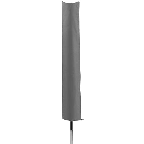 PATIO PLUS Chutzhülle für Sonnenschirm, Wasserdicht Sonnenschirm Schutzhülle 2 m Durchmesser Abdeckhauben für Sonnenschirm 600D Oxford-Gewebe PVC-Beschichtung, Grau 153x30x30cm von PATIO PLUS