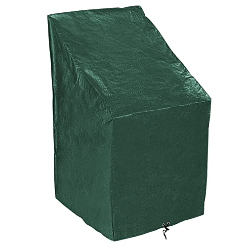 Housse de Protection Pour Chaises de Jardin, Étanche, Résistance au Vent, Housse de Fauteuil Jardin Empilables 65 x 65 x 80/120 cm, Grün von PATIO PLUS