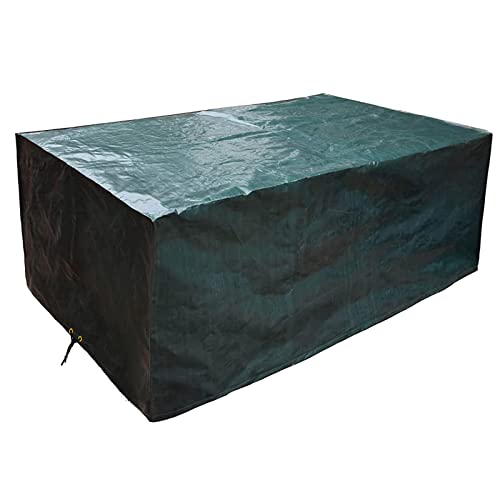 PATIO PLUS Outdoor-Möbel-Set Abdeckung, wasserdicht, winddicht, Anti-UV, rechteckig, Gartentisch Abdeckungen für Patio Tisch und Stühle Set - Extra groß 250x210x90cm Grün von PATIO PLUS