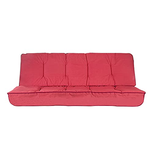 PATIO Auflagen für Hollywoodschaukel 3 Sitzer Latina 150 cm Bankauflage rot Sitzpolster mit Rückenlehne Volant vorne von PATIO