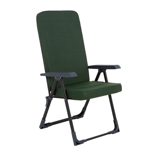 PATIO Garten Klappstuhl mit Polster Modena Quadrat bis 110 kg verstellbar 28 Positionen Hochlehner Gartensessel Campingsessel von PATIO