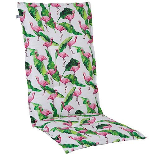 PATIO Gartenstuhl Auflage Hochlehner Malaysia Hoch 117 x 50 cm Stuhlpolster mit Rückenlehne Flamingo von PATIO