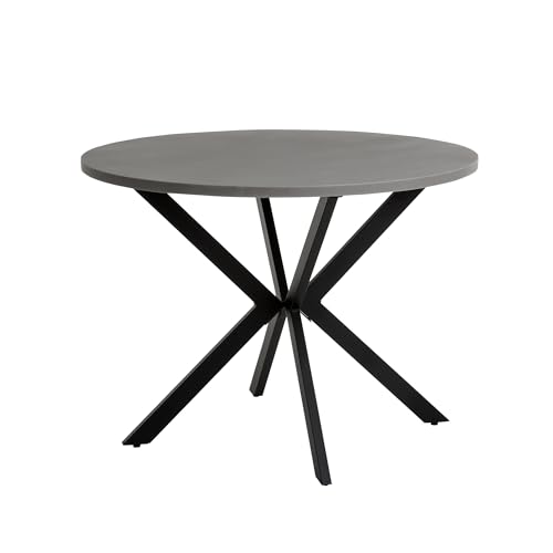 PATIO Gartentisch rund 100 cm Lukka Outdoor Kaffeetisch Metall Beine Stein & Polyesterharz Tischplatte matt von PATIO