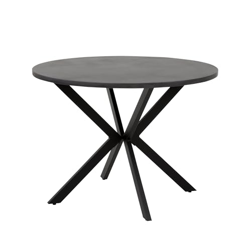 PATIO Gartentisch rund 100 cm Lukka Outdoor Kaffeetisch Metall Beine Tischplatte Stein & Polyesterharz matt von PATIO
