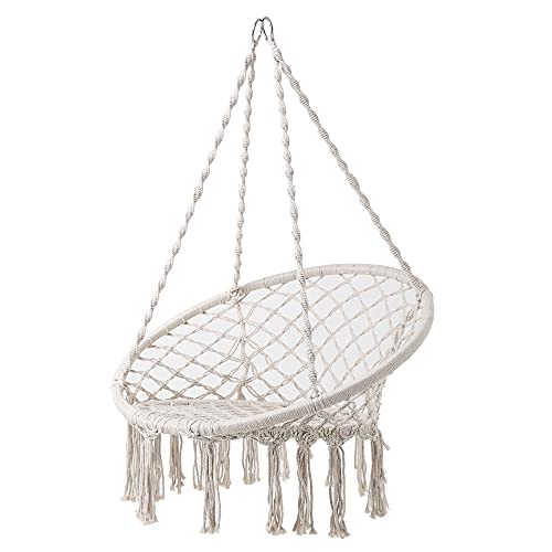 PATIO Hängesessel Hängematte Outdoor Indoor Boho Stil Feste Schnüren Ecru von PATIO