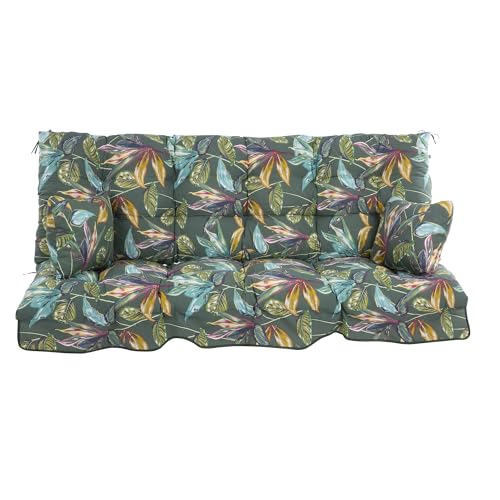 PATIO Hollywoodschaukel Auflage 175x50 cm Ravenna Sitzpolster mit Rückenlehne für Gartenbank Seitenkissen Schnüre von PATIO