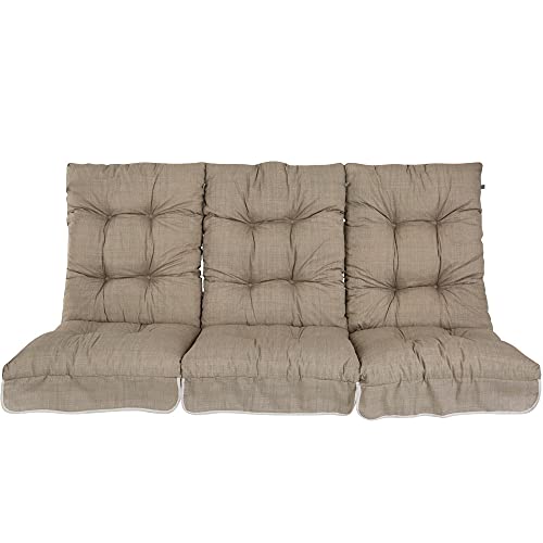 PATIO Hollywoodschaukel Auflage 3 teilig Monte Carlo für Sitzfläche 170 cm Gartenbank Polster gesteppt von PATIO