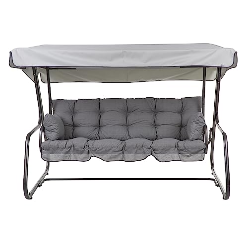 PATIO Hollywoodschaukel für 3 Personen Vita mit Auflagen Sitzfläche auf Federkern 170 cm Gartenschaukel mit Liegefunktion Sonnendach grau PATIO Hollywoodschaukel für 3 Personen Vita mit Auflagen Sitzfläche auf Federkern 170 cm Gartenschaukel mit Liegefunktion Sonnendach grau von PATIO