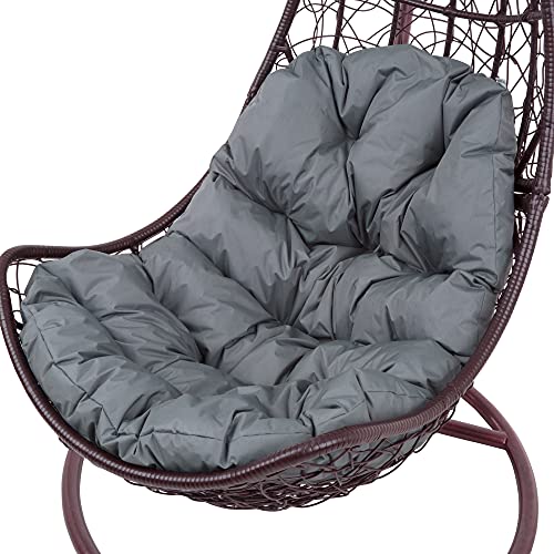 PATIO Kissen für Hängesessel Trapez 144 x 90/64 x 10/12 cm Sitzkissen Hängesessel Auflage für Hängeschaukel Hängekorb Schaukelkorb Rattansessel gesteppt grau von PATIO