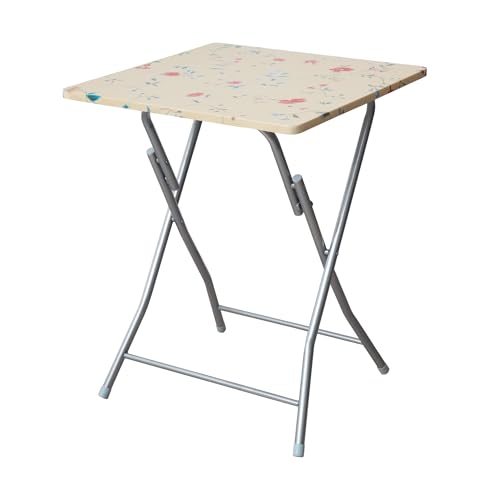 PATIO Klapptisch quadratisch 60x60 cm Flower Ecru Falttisch Camping Garten Balkon Stahlgestell pulverbeschichtet von PATIO
