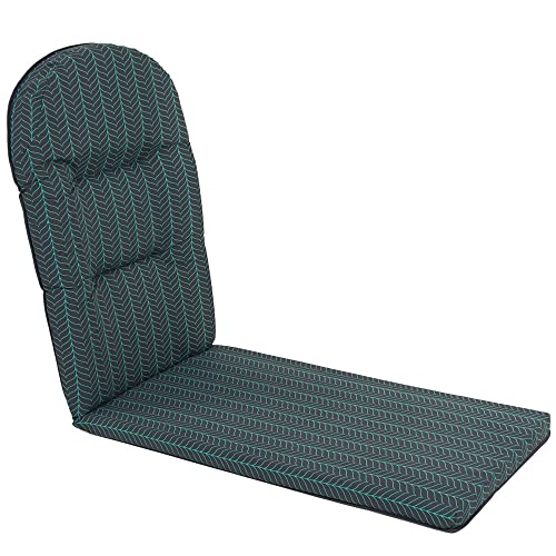 PATIO Liegenauflage Galaxy Plus 162 x 49 x 4/8 cm Liegestuhlauflage Stuhlauflage Sesselauflage Klappsessel Gartenmöbel Hochlehner profilierte Kopfstütze gesteppt geometrisches Muster anthrazit grün von PATIO