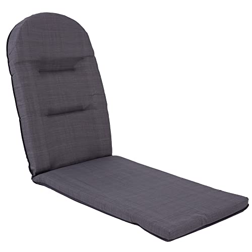PATIO Liegenauflage Galaxy Plus 162 x 49 x 4/8 cm Liegestuhlauflage Stuhlauflage Sesselauflage Klappsessel Gartenmöbel Hochlehner profilierte ovale Kopfstütze gesteppt anthrazit grau von PATIO