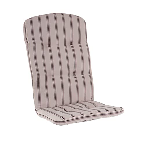 PATIO Stuhlauflage Hochlehner Saphir 111 x 48 cm Sitzkissen Streifen beige braun mit Schnüren Band am Rücken PATIO Stuhlauflage Hochlehner Saphir 111 x 48 cm Sitzkissen Streifen beige braun mit Schnüren Band am Rücken von PATIO