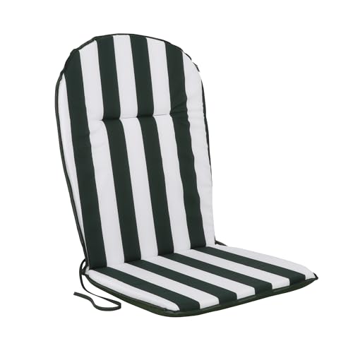 PATIO Stuhlauflage Niedriglehner 96 x 46 cm Ben Hoch Monoblock Auflage Sitzkissen Stuhl Wendekissen Streifen weiß grün von PATIO