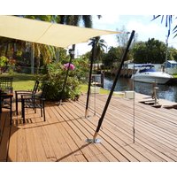 Montagefuß Für Sonnensegel, Markise, Terrasse, Edelstahl | Passend 5 cm Teleskopstangen von PATIOANDDECKSHADE