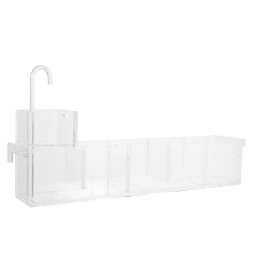 PATKAW Kasten Filter für Fischbecken Reinigungszubehör Filterwerkzeug für Aquarien Aquarienreinigung Filterbox für Aquarien Aquarium Sieb hängend Waschmittel Filterschwamm Tropfbox Acryl von PATKAW