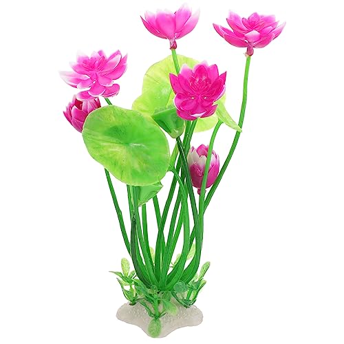 PATKAW Aquarium Lotus Seidenpflanzen für Kampffische Künstlicher Lotus für Aquarien Ornament künstliche Pflanzen Aquarium-Lotus-Dekor Dekorationen für Aquarien Wasserpflanzen schmücken von PATKAW