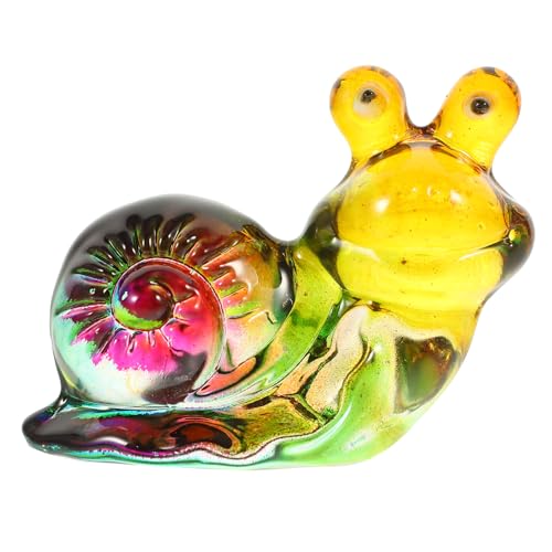 PATKAW Tier Deko Modell Glas Schnecke Ornament Mundgeblasene Figuren Schneckenstatuendekoration Figuren Glastier Schnecken Dekofigur Hausskulptur Kristall Räucherstäbchen Kind Modellieren von PATKAW