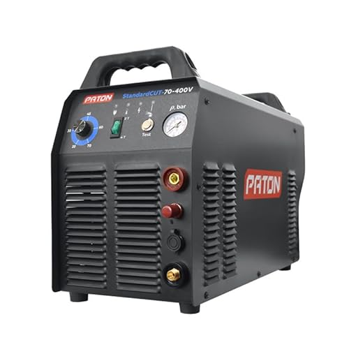 PATON StandardCUT-70 Plasmaschneider, 400 V, 70 A, Stahl-Plasmaschneidmaschine, sauberer Schnitt bis maximal 12 mm, tragbare Schneidausrüstung, Kontaktpilotlichtbogenzündung von PATON