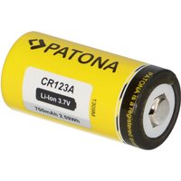 20x Patona Li-Ion 3,7V Akku CR123A 700mAh 2,59Wh + Lader von PATONA