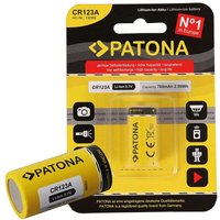 2x Patona Li-Ion 3,7V Akku CR123A 16340 Zelle 700mAh 2,59Wh von PATONA