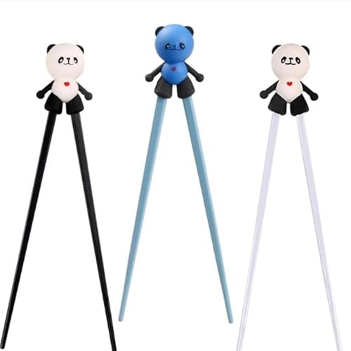 3 Paar Essstäbchen für Kinder,Personalisiert Panda als Halterung, Wiederverwendbar Kinder Training Stäbchen,Kinder mit Essstäbchen Hilfe,Für Küche, Haushalt,Wohnen von PATRICKWHITE