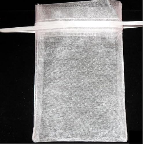 PATRICKWHITE 100 STK. Organzasäckchen,Organza Stoffbeutel, Geschenksäckchen Organza Klein, Weiß Schmuckbeutel, Lavendelsäckchen Säckchen zum Befüllen für Hochzeit, Geburtstag, Weihnachten,Lavendel von PATRICKWHITE