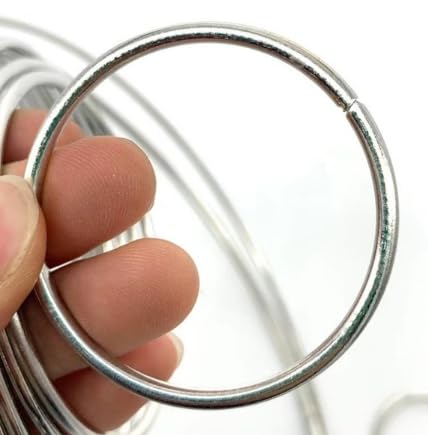 PATRICKWHITE 20 STK. Metallringe zum Basteln Silber metallring Metall Ringe Deko für Traumfänger Ring,Bastelringe zierringe,Wickeltechnik, Floristik Hochzeitskranz,Hoops von PATRICKWHITE