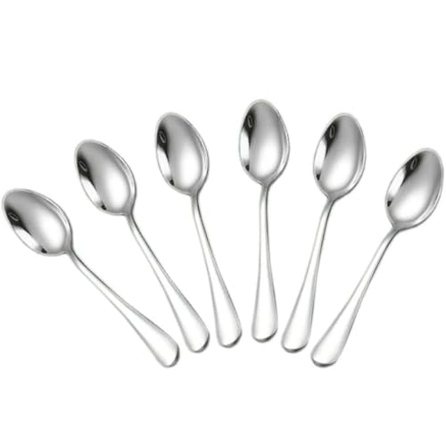 Teelöffel 6 Stück, Edelstahl Mini Kaffeelöffel 12cm(4.7Zoll), Espressolöffel, Dessertlöffel, Kleine Löffel, Spülmaschinenfest, Teelöffel Set für Haushalte, Restaurants, Kantinen von PATRICKWHITE