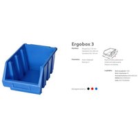 Ergo-Box - Lot of 5 Boxen of Aufbewahrung für Ausguss (Größe 3), Farbe blau von PATROL