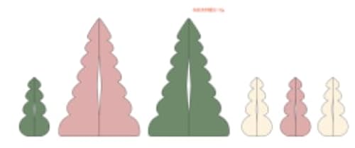 PATTEPOINT 6 Stücke Rosa Grün Weihnachten Baum 2 Große 4 Kleine PATTEPOINT 6 Stücke Rosa Grün Weihnachten Baum 2 Große 4 Kleine von PATTEPOINT