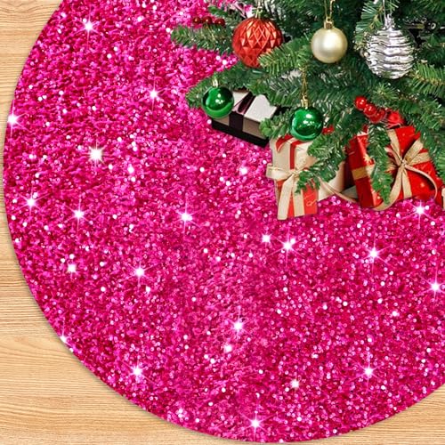 Hot Pink Christmas Tree Skirt 46 inch Sequined Large Tree Skirt Fuchsia Velvet Christmas Tree Skirt Xmas Tree Base Cover Sequin Tree Mat Large Tree Skirt Cover for Artificial Trees Xmas Tree Decor Hot Pink Christmas Tree Skirt 46 inch Sequined Large Tree Skirt Fuchsia Velvet Christmas Tree Skirt Xmas Tree Base Cover Sequin Tree Mat Large Tree Skirt Cover for Artificial Trees Xmas Tree Decor von PATYDEST