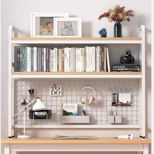 Desktop-Bücherregal Schuhregal - Organizer Schreibtisch, Mehrzweck-Bücherregal für Küchenutensilien aus Holz, 2-stufiger verstellbarer Präsentationsregal-Organizer/Desktop-Aufbewahrungsregal ( Color : von PAUANI