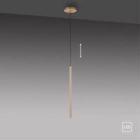 LED Pendelleuchte FLUTE, 1x LED-Board/4,20Watt, 3000 Kelvin, Messing matt von PAUL NEUHAUS