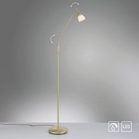 LED Stehleuchte PINO, 1xG9/2,60Watt, 3000 Kelvin, IP20, Messing matt von PAUL NEUHAUS