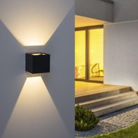 Led Wandleuchte Block in Anthrazit 2x 3,25W 420lm - black - Paul Neuhaus von PAUL NEUHAUS