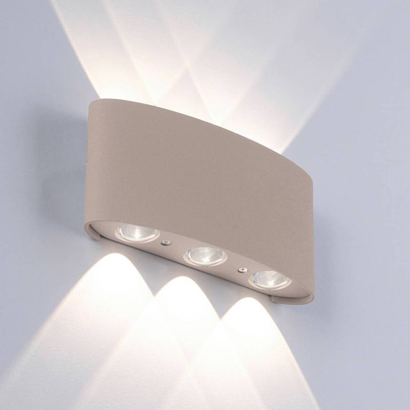 Paul Neuhaus LED-Außenwandlampe Carlo, 17 cm, sandfarben von PAUL NEUHAUS