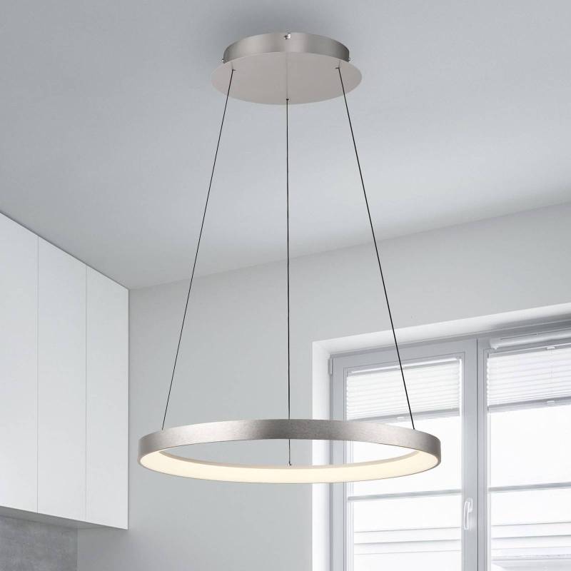 Paul Neuhaus LED-Hängelampe Hoop, alufarben, Ø 57cm, dimmbar Paul Neuhaus LED-Hängelampe Hoop, alufarben, Ø 57cm, dimmbar von PAUL NEUHAUS