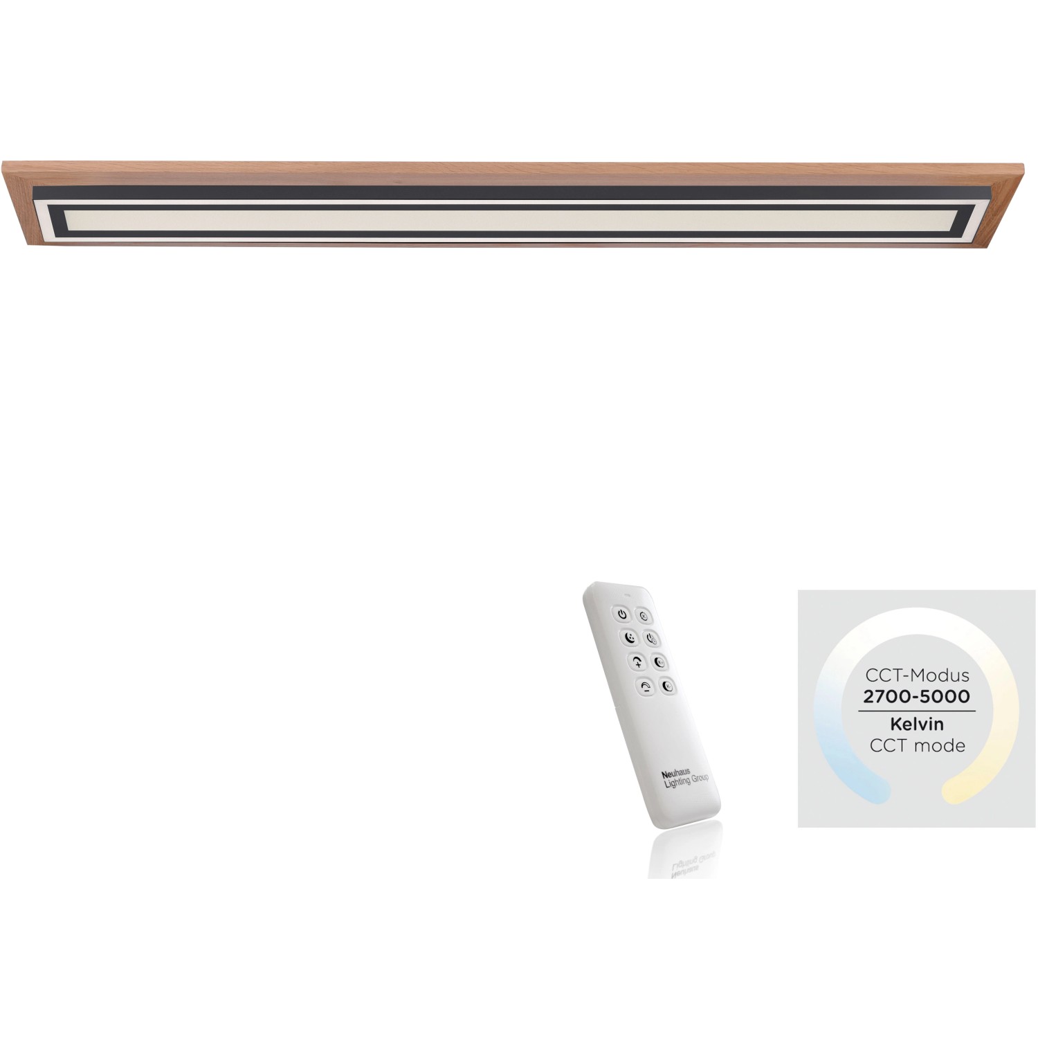 Paul Neuhaus LED-Panel Palma Holzdekor 107 x 19 cm Paul Neuhaus LED-Panel Palma Holzdekor 107 x 19 cm von PAUL NEUHAUS