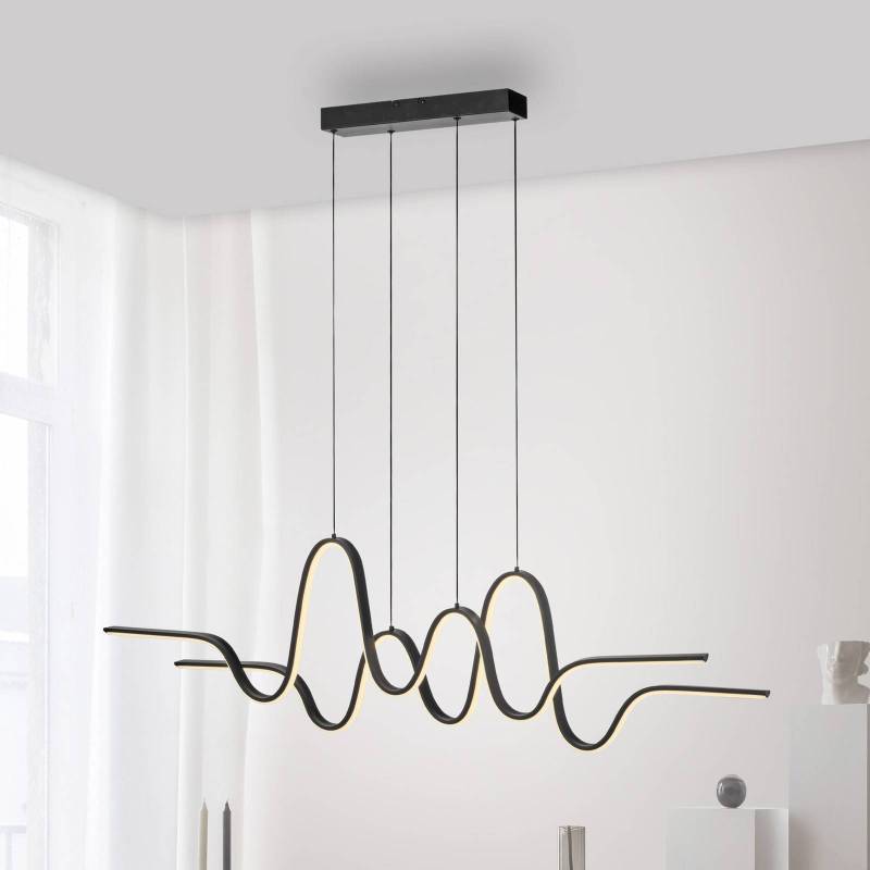 Paul Neuhaus LED-Pendellampe Altitude, schwarz, Länge 125 cm von PAUL NEUHAUS