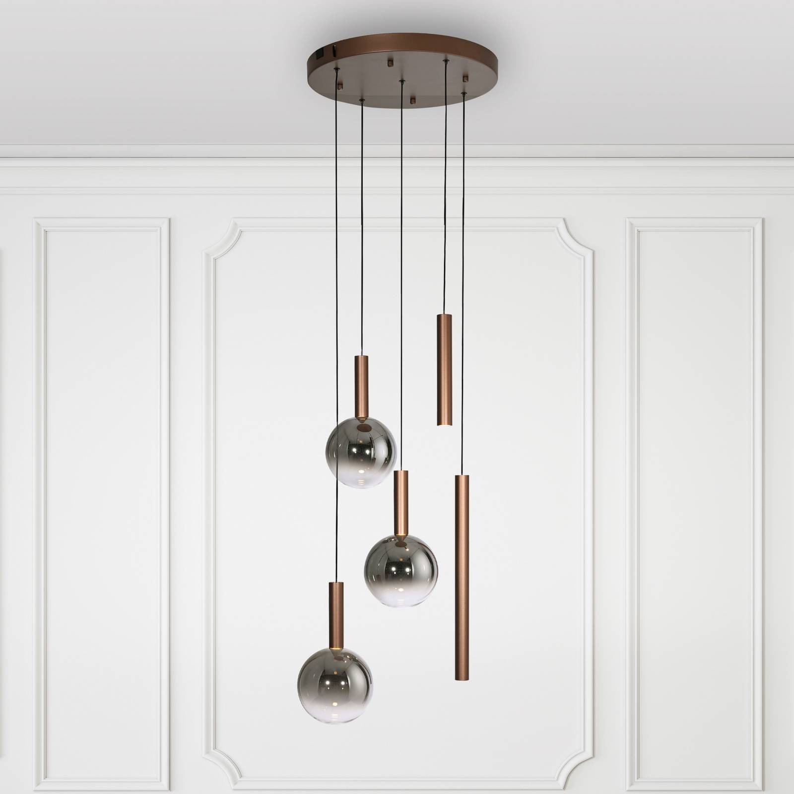 Paul Neuhaus LED-Hängelampe Bowl, Ø 54 cm, braun/grau Paul Neuhaus LED-Hängelampe Bowl, Ø 54 cm, braun/grau von PAUL NEUHAUS