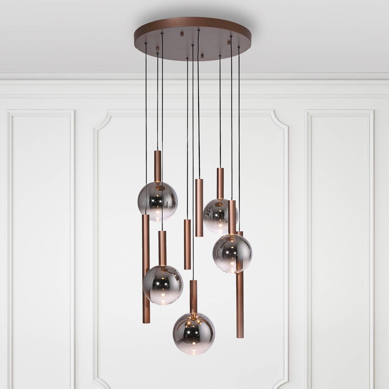 Paul Neuhaus LED-Hängelampe Bowl, Ø 63 cm, braun/grau Paul Neuhaus LED-Hängelampe Bowl, Ø 63 cm, braun/grau von PAUL NEUHAUS