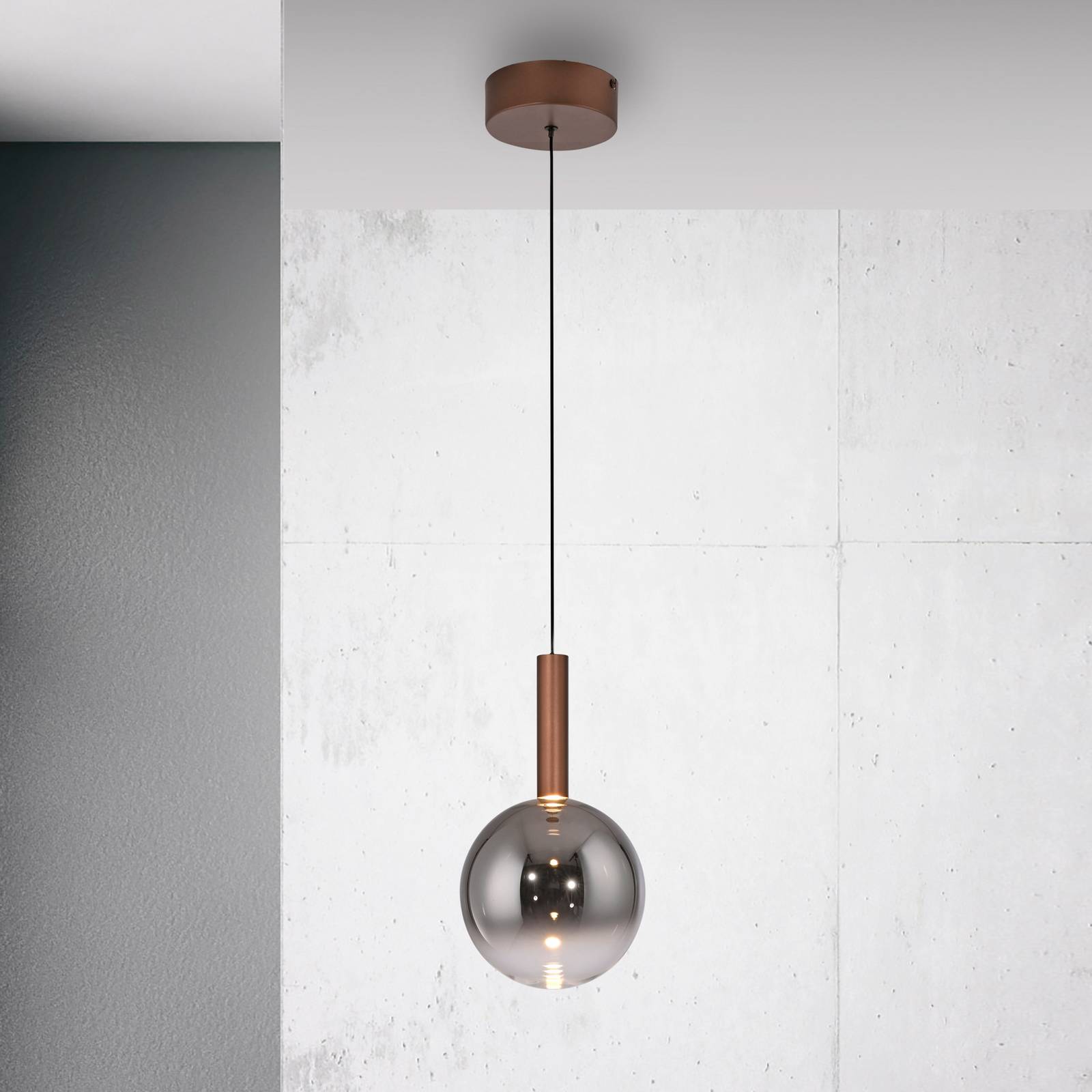 Paul Neuhaus LED-Hängelampe Bowl, Ø 20 cm, braun/grau Paul Neuhaus LED-Hängelampe Bowl, Ø 20 cm, braun/grau von PAUL NEUHAUS