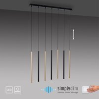 LED Pendelleuchte FLUTE, stufenlos dimmbar, 3000 Kelvin, Schwarz von PAUL NEUHAUS